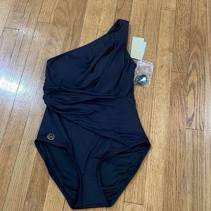 New Michael Kors, one shoulder strap swimsuit
